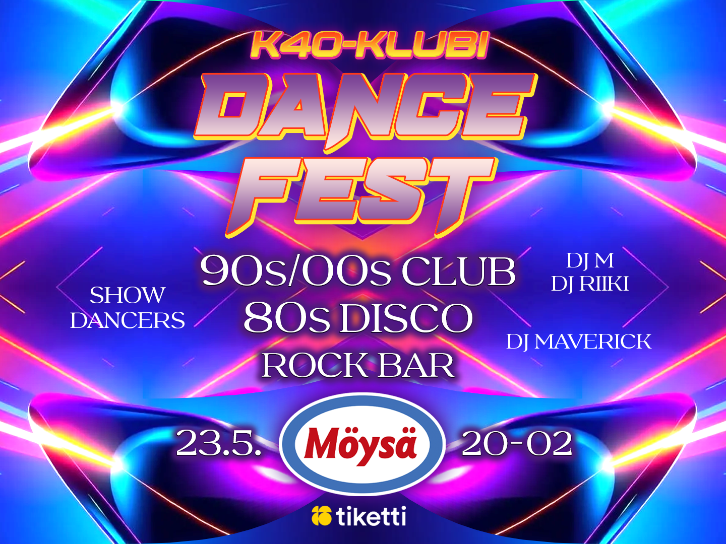 K40-klubi DANCE FEST Mössössä Lahdessa 27.2.2026